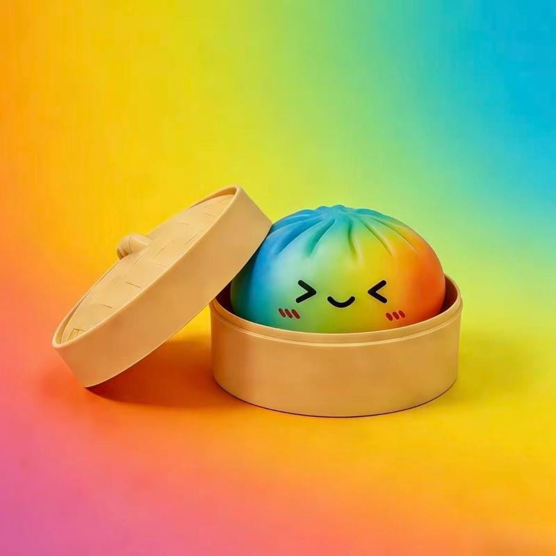 Last Day 50% OFF🔥Glitter Dumpling Squishy Steamer Blind Box Surprise Squeeze Fun