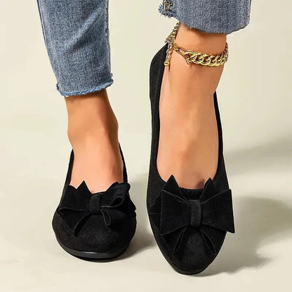 😍Last Day 50% OFF🔥Comfortable Wedge Flats with Bow Detail