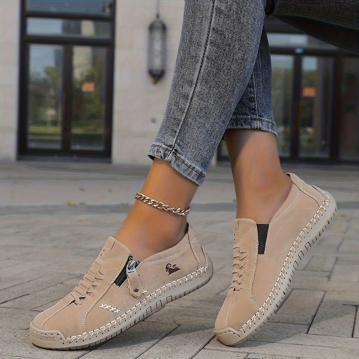 Women's Orthopedic Casual Leather Boots - Wide Toe, Arch Support, Waterproof, Pressure Relief for Everyday & Travel