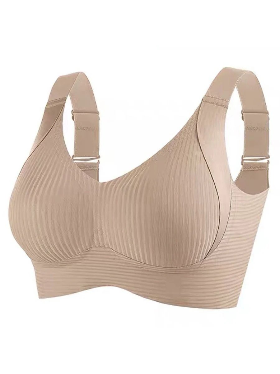 Women's Ribbed Push Up Adjustable Wireless Bra