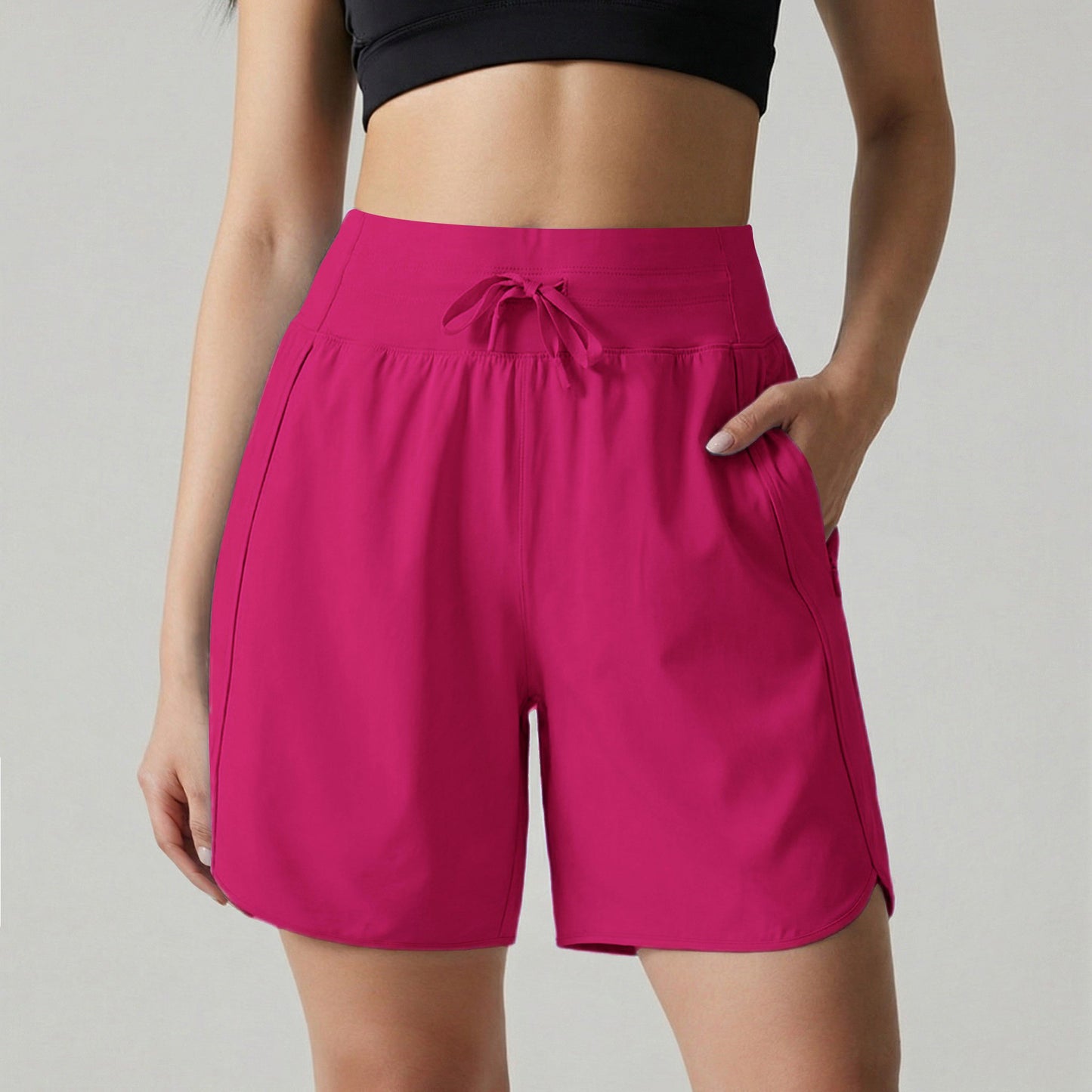 🌓Last Day 49% OFF⏰Hot Sale Women's Active Athletic Long Running High Wasistband Shorts