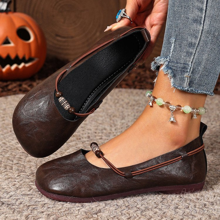 🔥Mega Sale - Buy Now & Save 50% OFF🔥Bohemian Beaded Mary Jane Flats – Vintage Soft Sole Comfort Shoes for Women