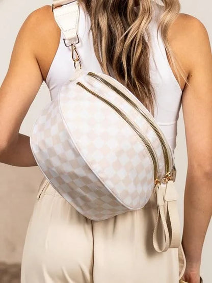 🔥Flash Sale - 49% OFF  Checkered Bum Bag