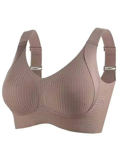 Women's Ribbed Push Up Adjustable Wireless Bra