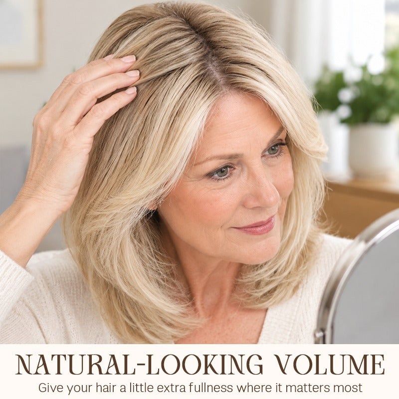🌟Natural-Looking Hair Topper – Invisible Volume Booster for Thinning Hair