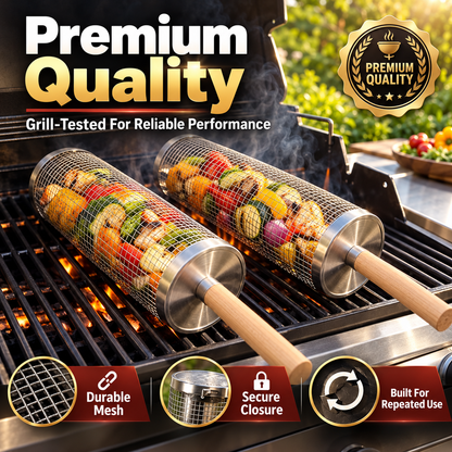 Rolling Grill Basket