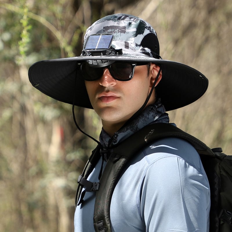 🔥Father's Day Sale 49% OFF - 2025 New Solar Fan Outdoor Fishing Hat