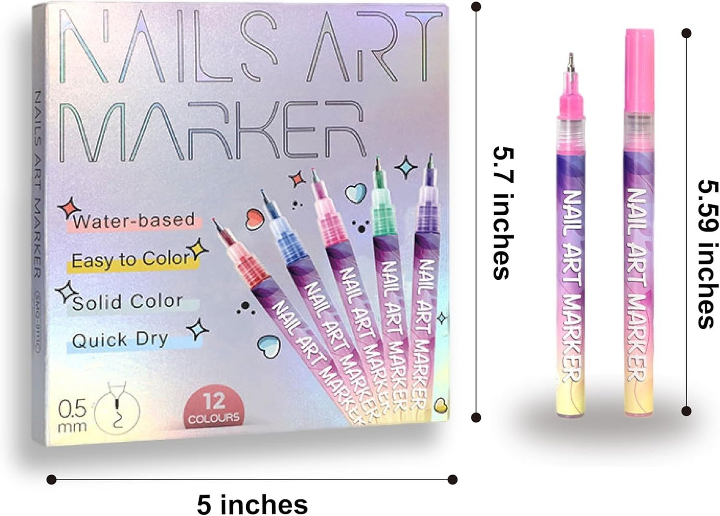 🔥Last Day 49% OFF  🎨12 Colors Nail Art Markers