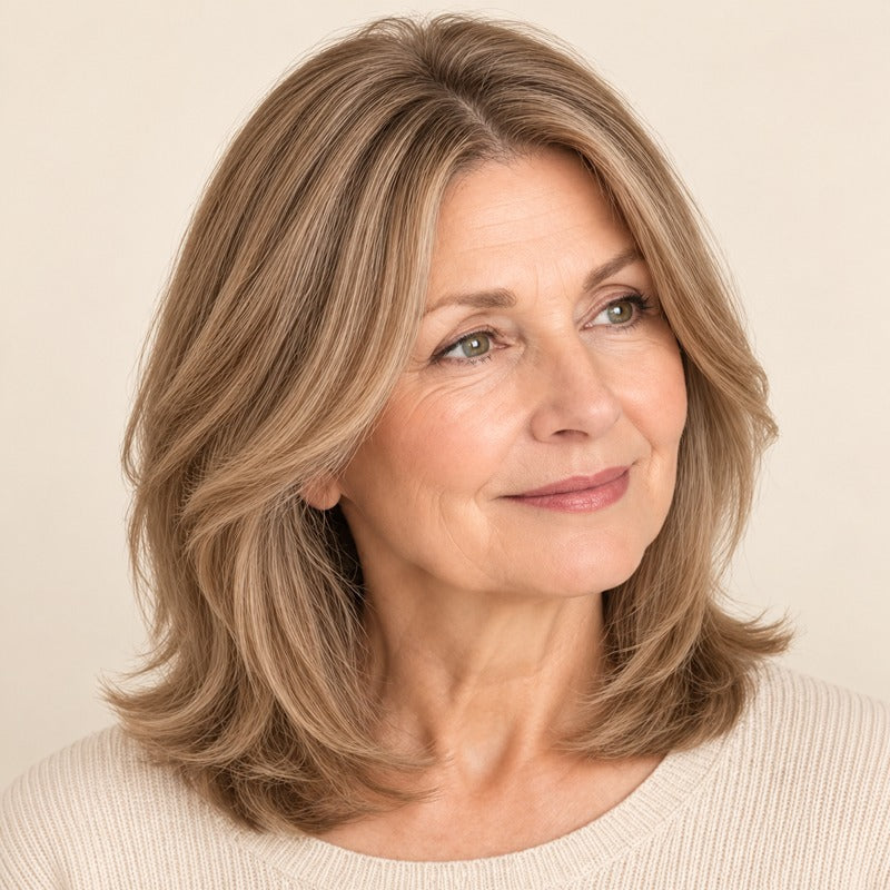 🌟Natural-Looking Hair Topper – Invisible Volume Booster for Thinning Hair