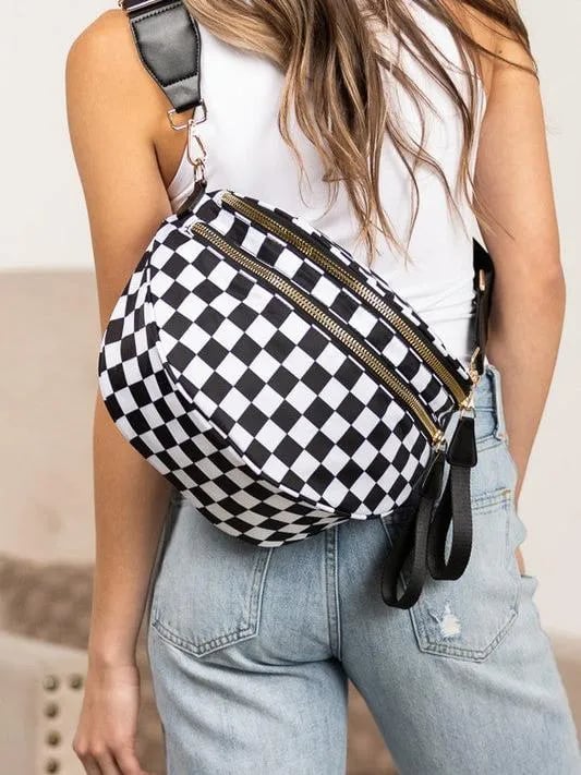 🔥Flash Sale - 49% OFF  Checkered Bum Bag