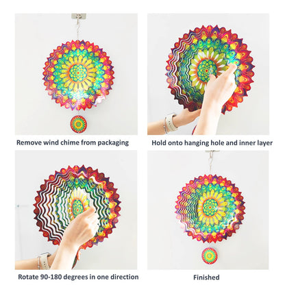 Stainless Steel Wind Spinner - Stunning 3D Effect-🔥🔥Buy 2 items and save 10% off