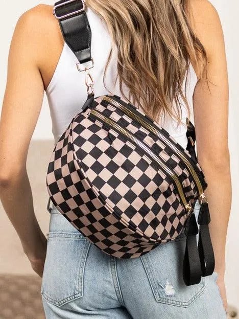 🔥Flash Sale - 49% OFF  Checkered Bum Bag