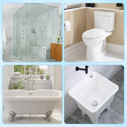 Disposable Toilet Brush Set – with Built-In Cleaner & 24 Refills