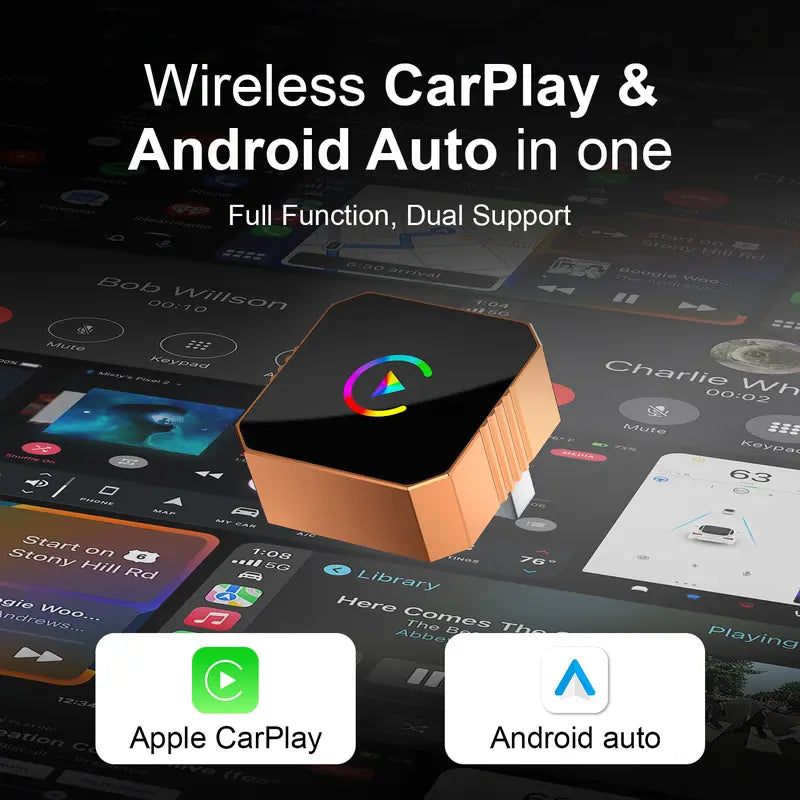 Wireless CarPlay Adapter for iPhone & Android – Fast, No-Lag, Hands-Free