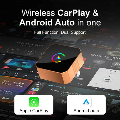 Wireless CarPlay Adapter for iPhone & Android – Fast, No-Lag, Hands-Free