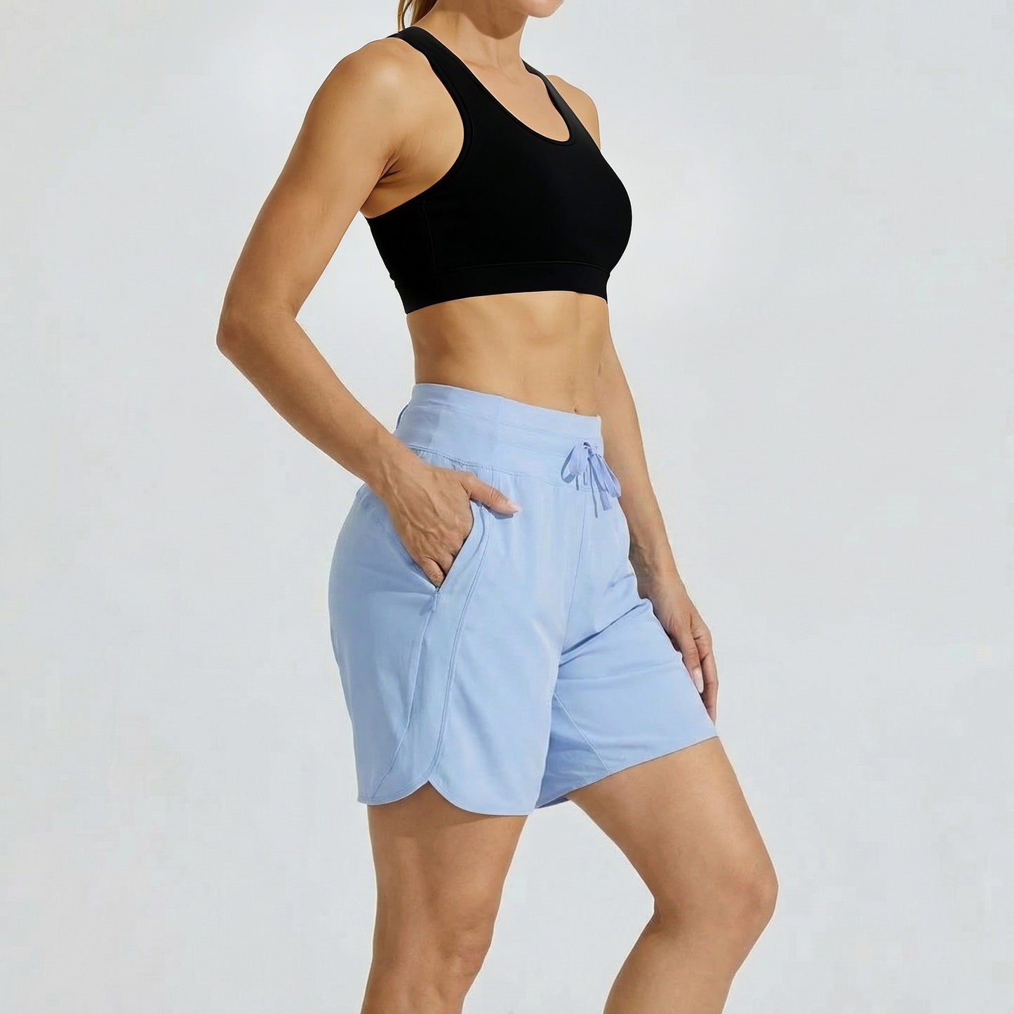 🌓Last Day 49% OFF⏰Hot Sale Women's Active Athletic Long Running High Wasistband Shorts