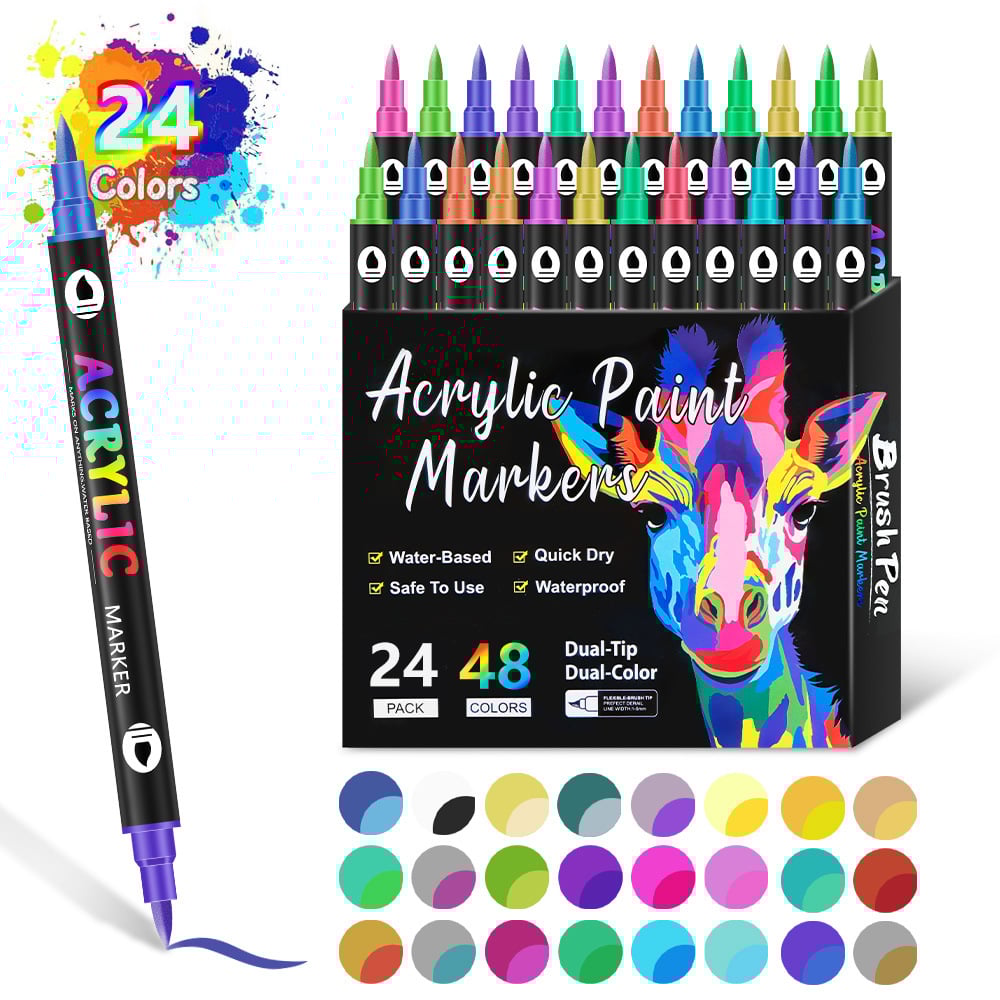 🔥Last Day Promotion 49% OFF🎨Double-Ended Art Markers for Professionals & Beginners!