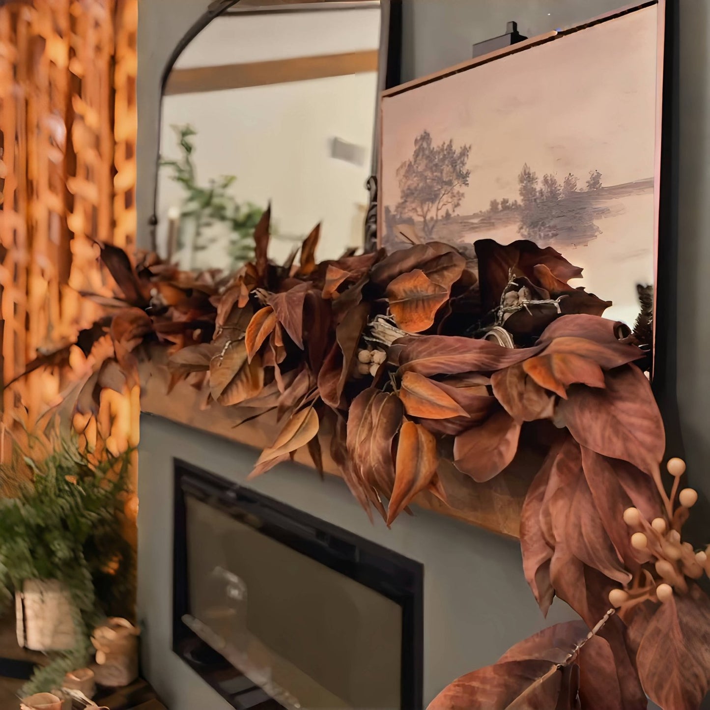 🔥Brown Magnolia Leaf Garland