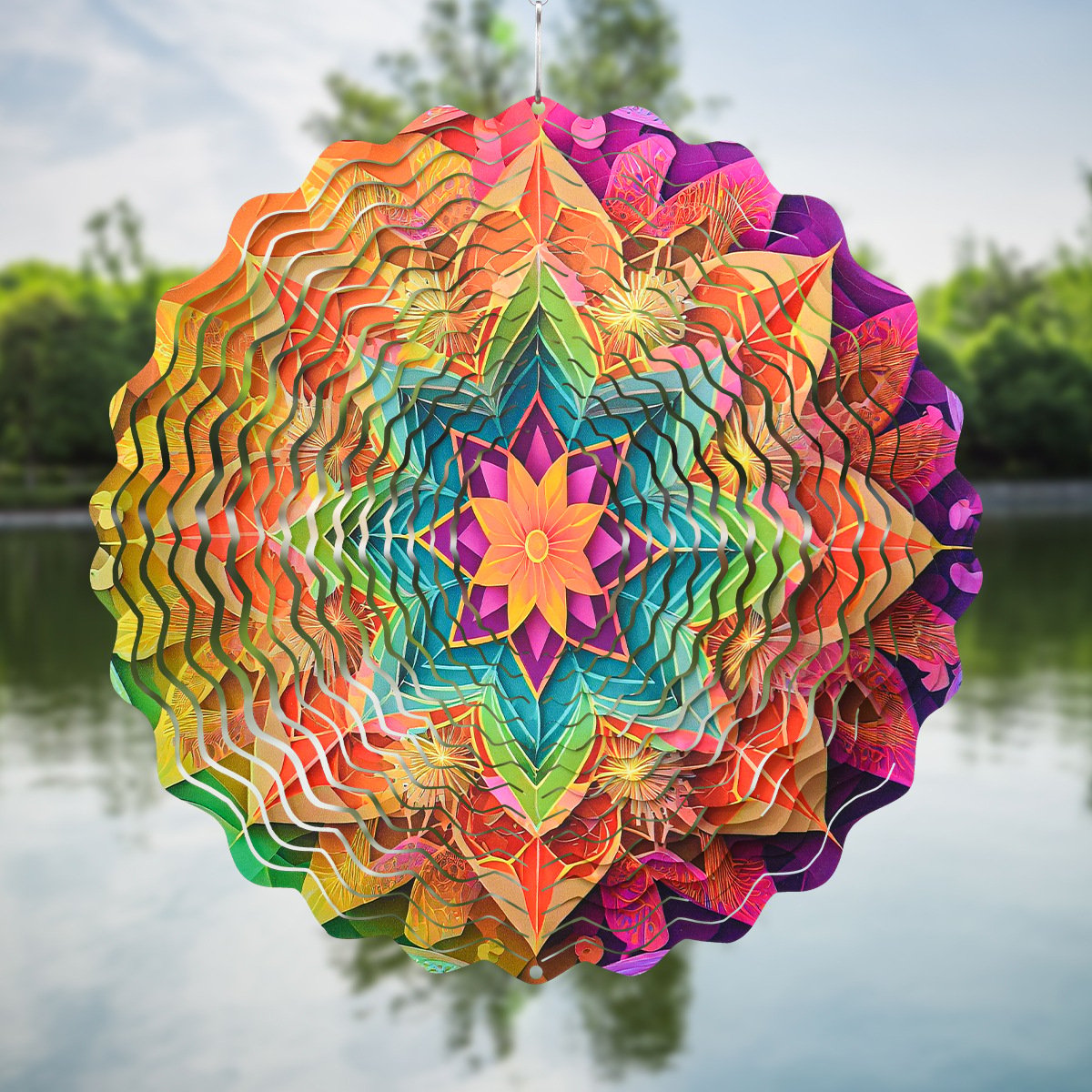 Hanging wind spinners for indoor and outdoor use