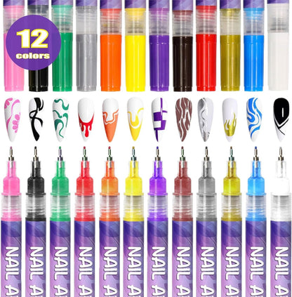 🔥Last Day 49% OFF  🎨12 Colors Nail Art Markers