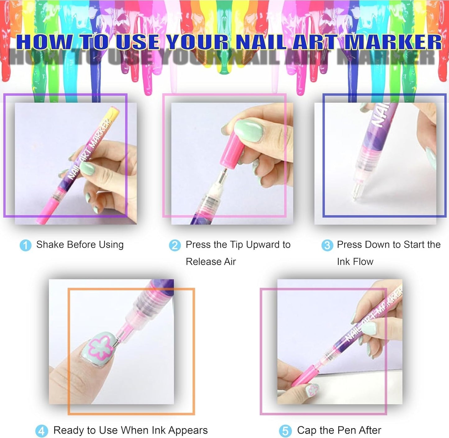 🔥Last Day 49% OFF  🎨12 Colors Nail Art Markers