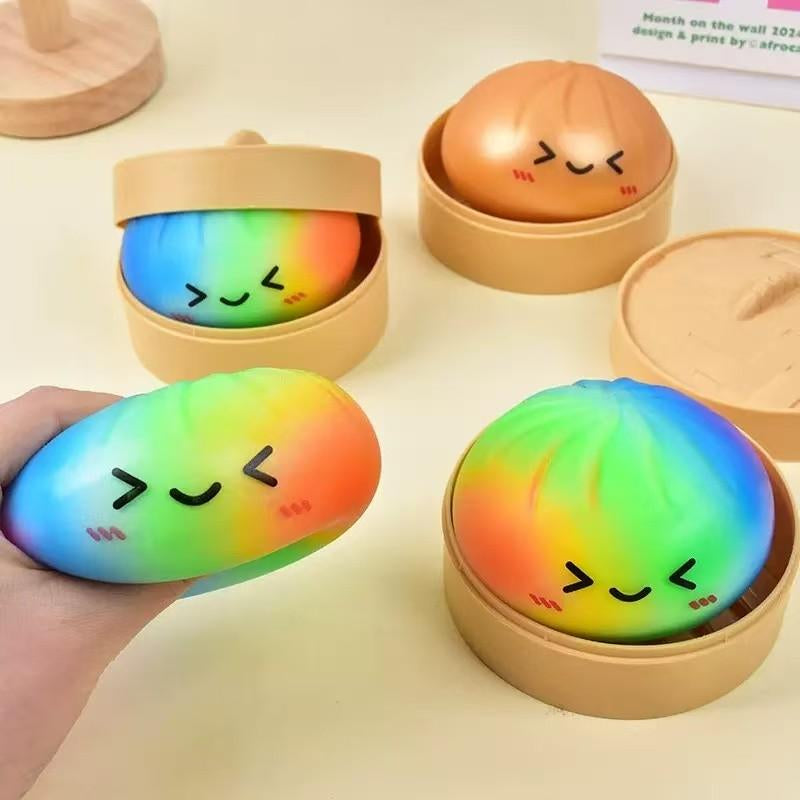 Last Day 50% OFF🔥Glitter Dumpling Squishy Steamer Blind Box Surprise Squeeze Fun