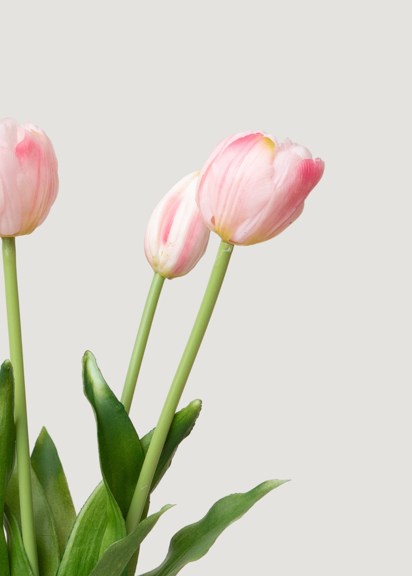 Outdoor UV Treated Small Pink Real Touch Tulip Bundle of 5 - 15"