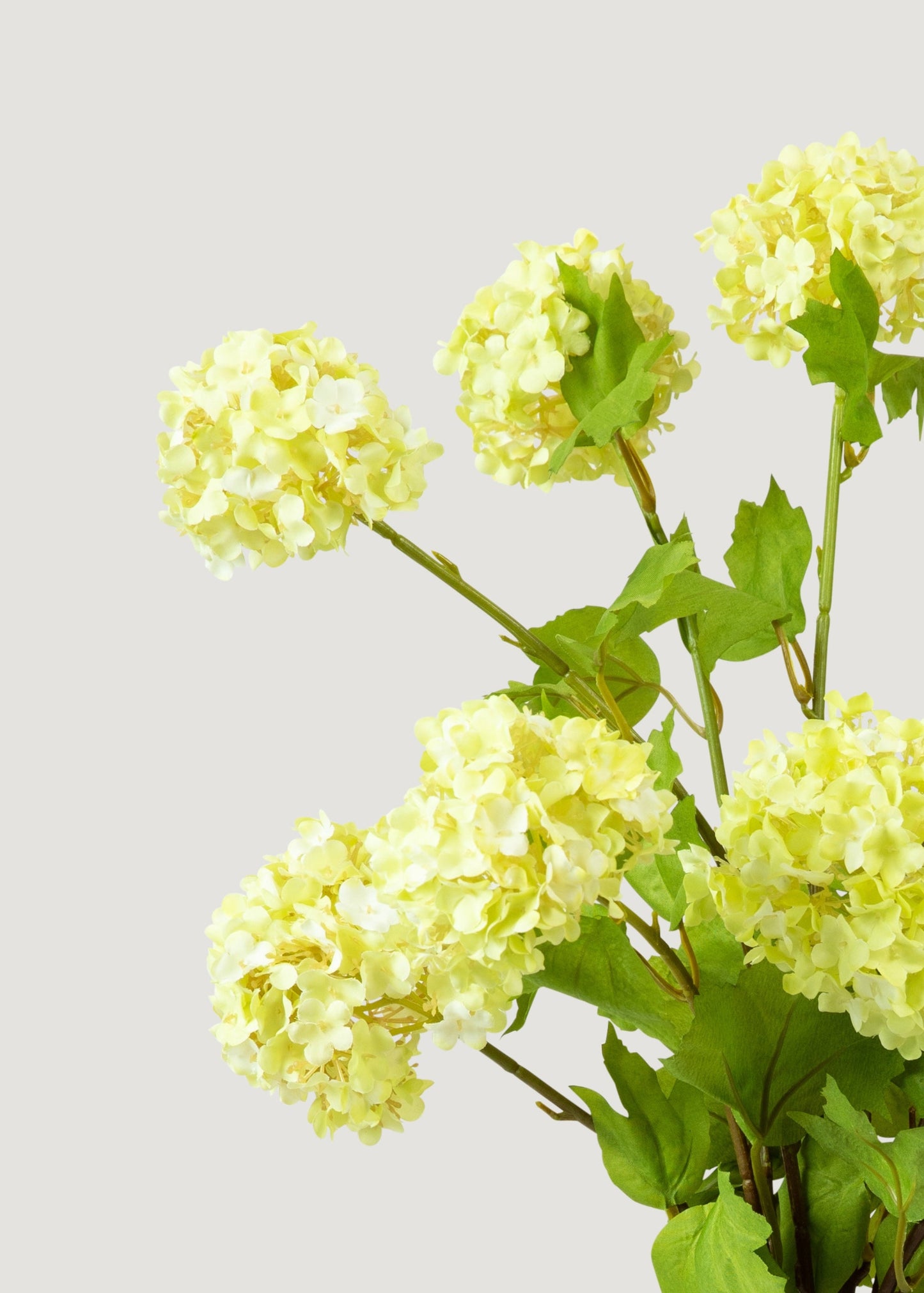 Honeydew Green Snowball Fake Flower Bundle - 31"