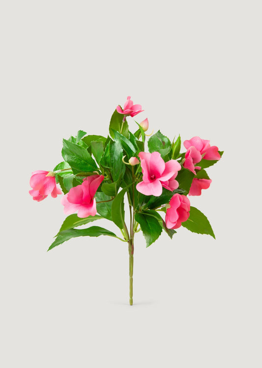 UV Treated Indoor/Outdoor Natural Touch Impatiens Bush - 10"