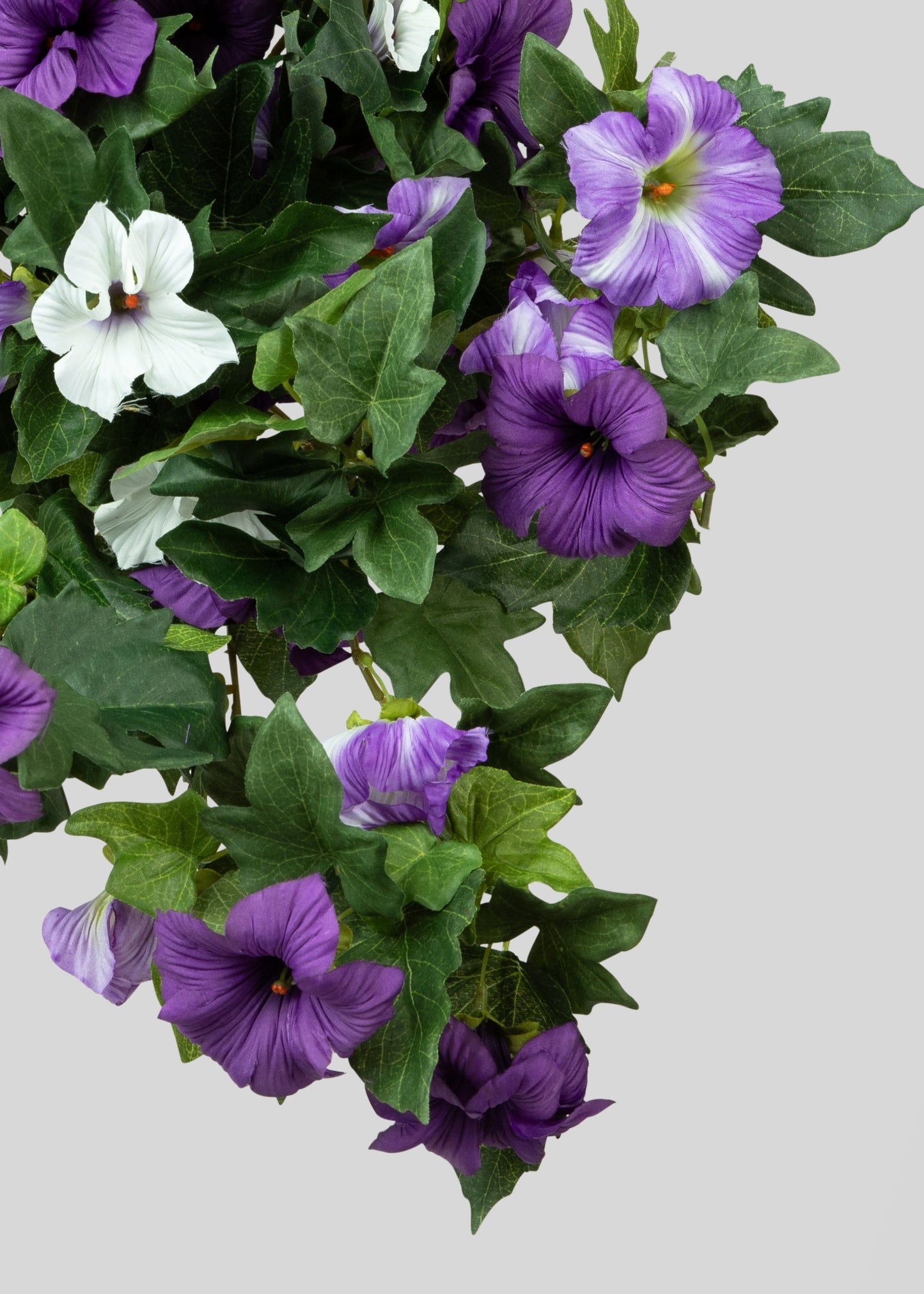 Fake Petunia UV Treated Indoor/Outdoor Hanging Flower Bush - 26"