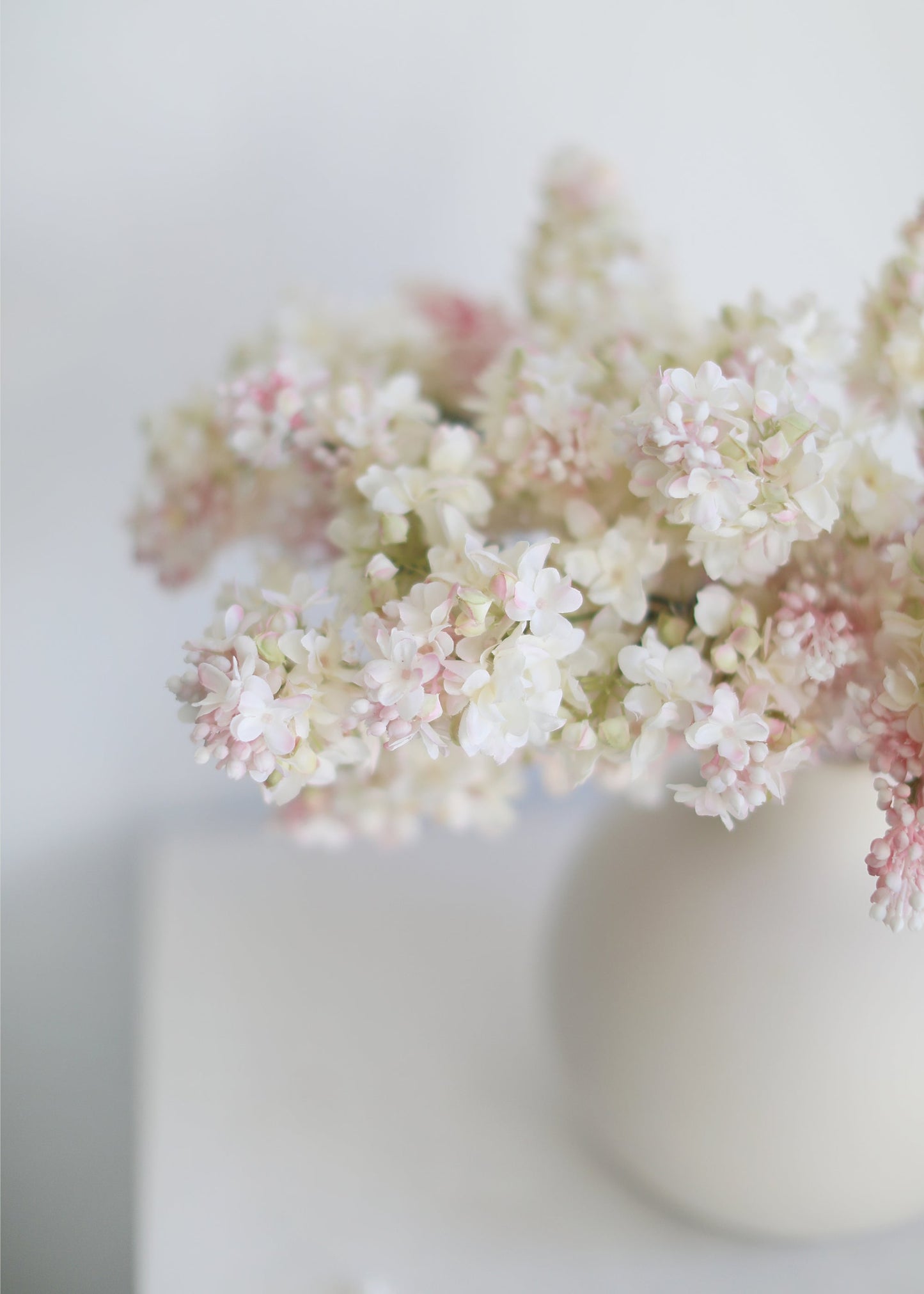 Pink Cream Artificial Lilac Flower - 25"