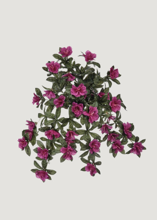 UV Treated Indoor/Outdoor Fake Azalea Hanging Bush - 24"