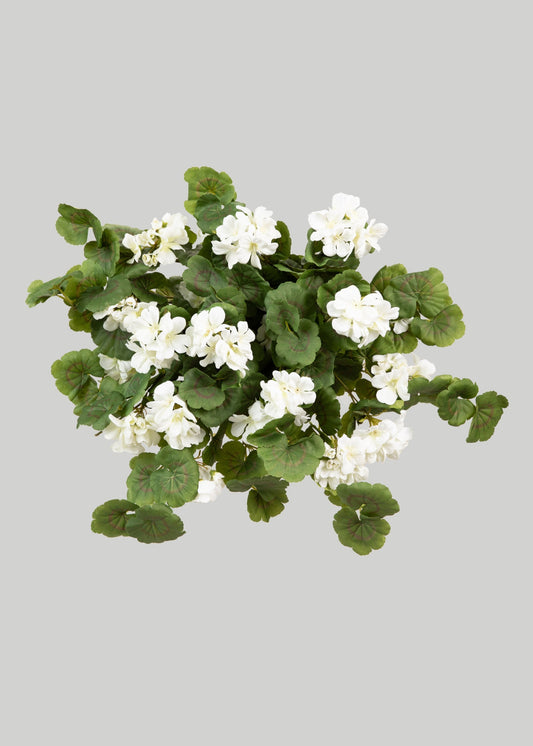 UV Treated Geranium Hanging Bush Outdoor Fake Plants - 27"