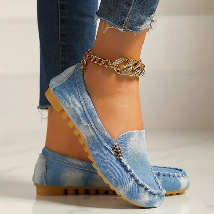 🔥 Best-Seller 🔥 Round-Toe Flats — Breathable, Orthopedic Slip-On Walking Shoes