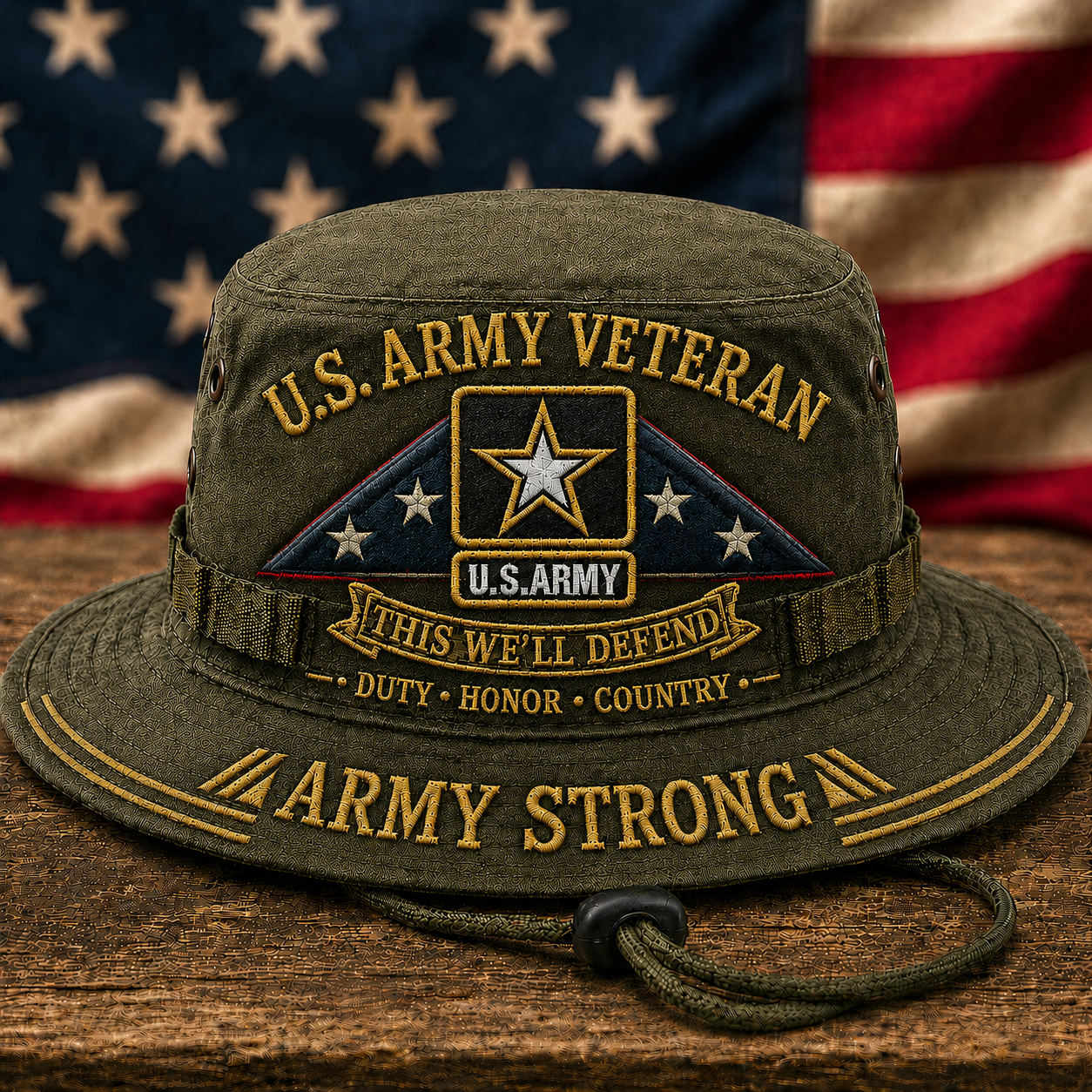 ⭐ U.S. Army Veteran This We’ll Defend Boonie Hat