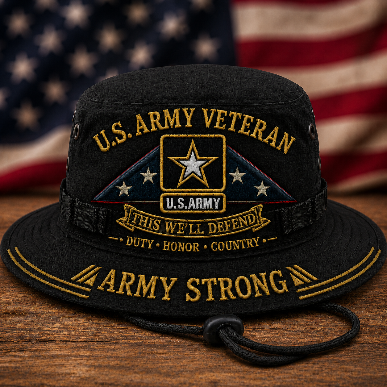 ⭐ U.S. Army Veteran This We’ll Defend Boonie Hat