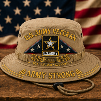 ⭐ U.S. Army Veteran This We’ll Defend Boonie Hat