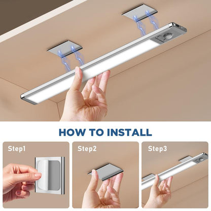 TAILEDEN Under Cabinet Lightsm,76LED Motion Sensor Night Light Indoor