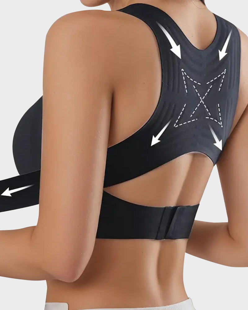 LAST DAY PROMOTION - 50% OFF Front Closure Cross-Back Wireless Posture Bra