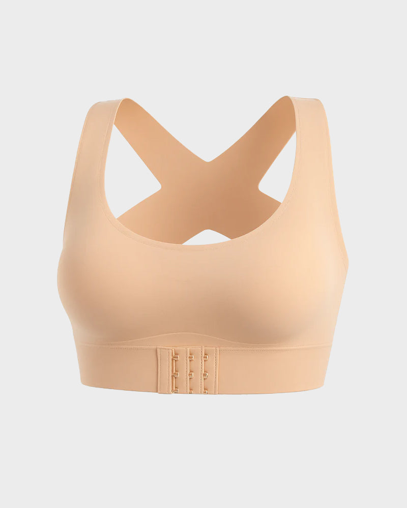 LAST DAY PROMOTION - 50% OFF Front Closure Cross-Back Wireless Posture Bra