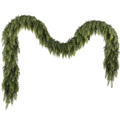 Christmas Decorations🎄Artificial Cedar Garlands for Table, Mantle, Wall, Indoor, Outdoor