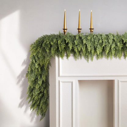 Christmas Decorations🎄Artificial Cedar Garlands for Table, Mantle, Wall, Indoor, Outdoor