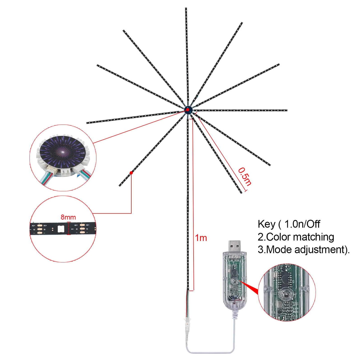 🎁Last Day 49% OFF - 💡WiFi Bluetooth Smart Fireworks Led Light