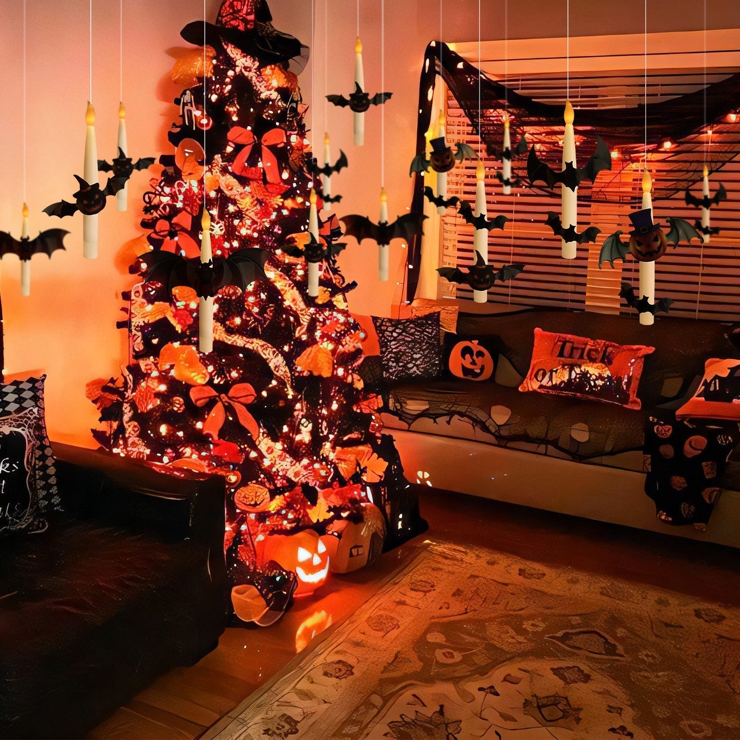 👻🎃Flameless Candles with Magic Wand Remote for Halloween Decor