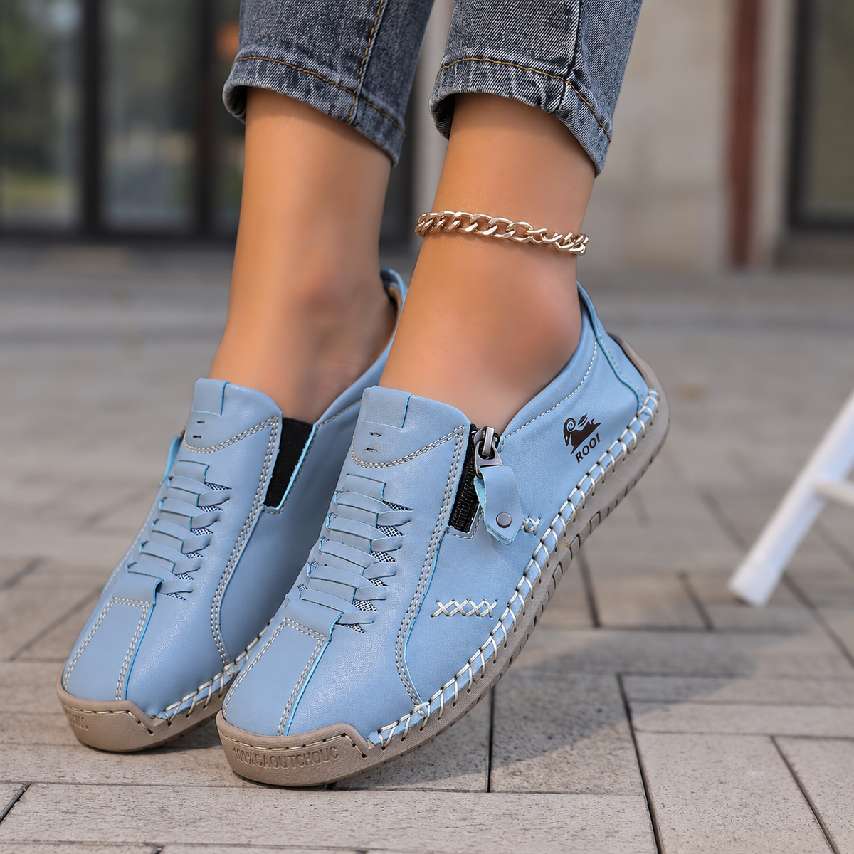 Last day 70% off 🔥-Women's Orthopedic Casual Leather Boots - Wide Toe, Arch Support, Waterproof, Pressure Relief for Everyday & Travel