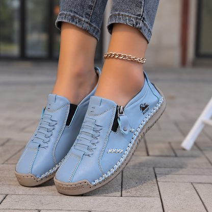 Last day 70% off 🔥-Women's Orthopedic Casual Leather Boots - Wide Toe, Arch Support, Waterproof, Pressure Relief for Everyday & Travel
