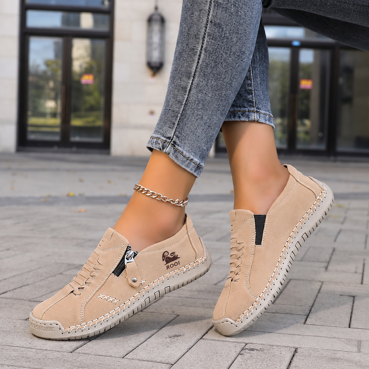 Last day 70% off 🔥-Women's Orthopedic Casual Leather Boots - Wide Toe, Arch Support, Waterproof, Pressure Relief for Everyday & Travel
