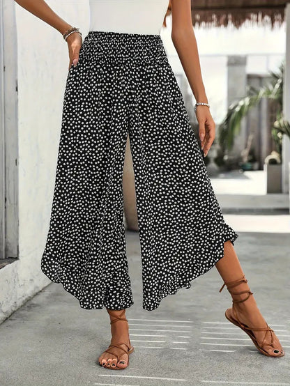 LIMITED-TIME 49% OFF |Women's Casual Polka Dot Loose High-Waisted Wide-Leg Pants
