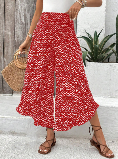 LIMITED-TIME 49% OFF |Women's Casual Polka Dot Loose High-Waisted Wide-Leg Pants