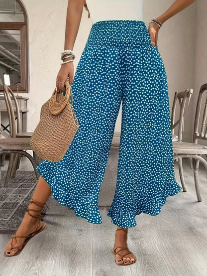 LIMITED-TIME 49% OFF |Women's Casual Polka Dot Loose High-Waisted Wide-Leg Pants